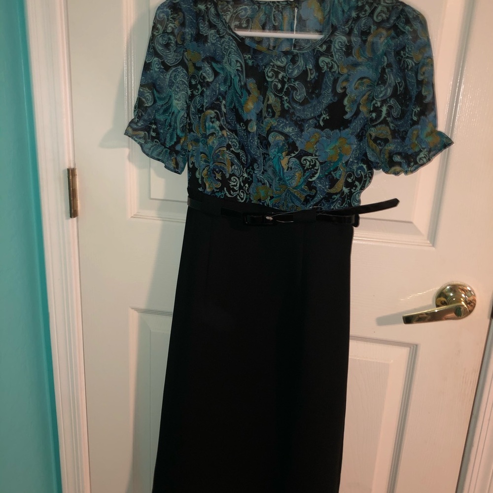 Adult blue and black dress